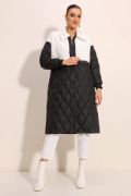 5185 Uzun Oversize Şişme Mont - Beyaz resmi